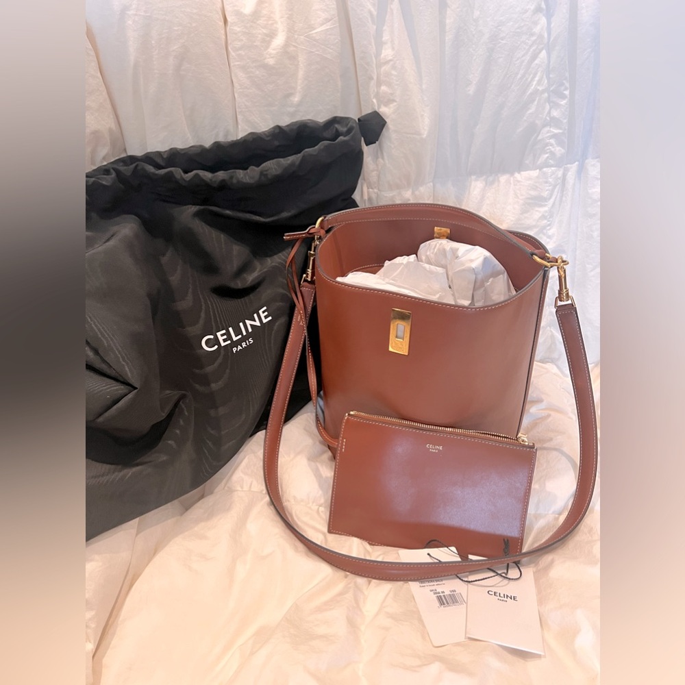Celine Bucket 16 Bag in Smooth Calfskin, Tan